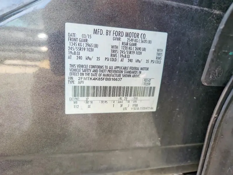 2015 FORD EDGE TITANIUM  