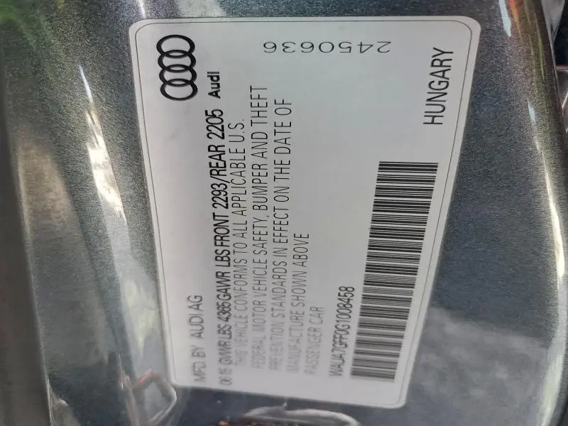 2016 AUDI A3 PREMIUM  