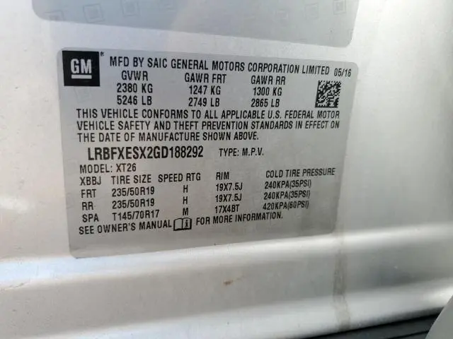 2016 BUICK ENVISION PREMIUM  