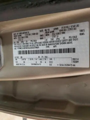 2018 FORD ESCAPE SEL