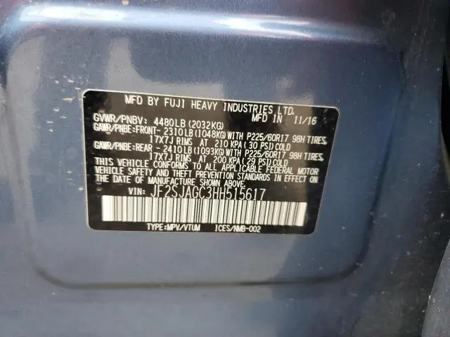 2017 SUBARU FORESTER 2.5I PREMIUM  