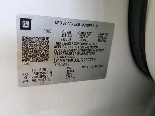 2020 CADILLAC ESCALADE LUXURY  