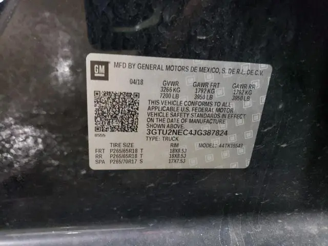 2018 GMC SIERRA K1500 SLT  