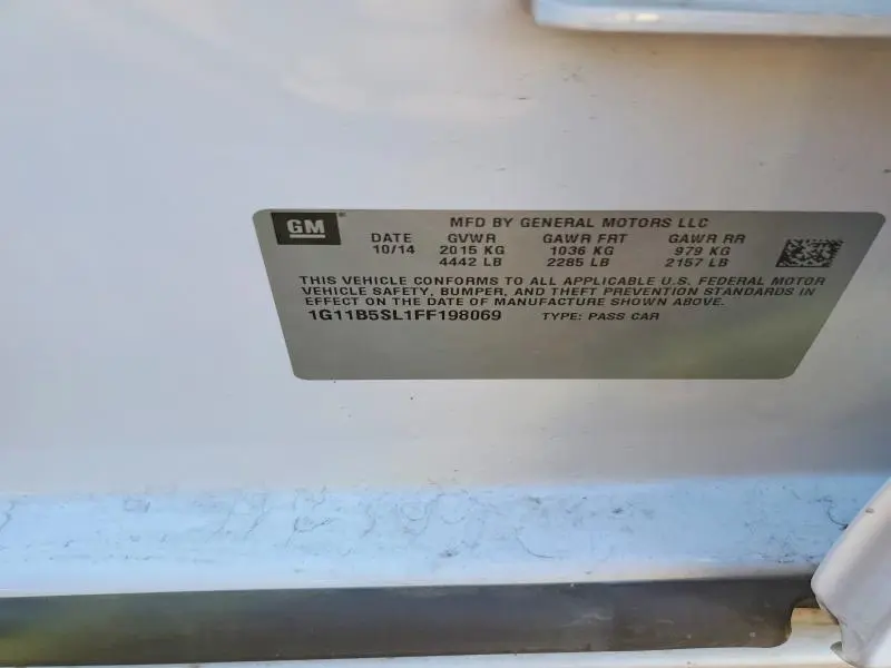 2015 CHEVROLET MALIBU LS  