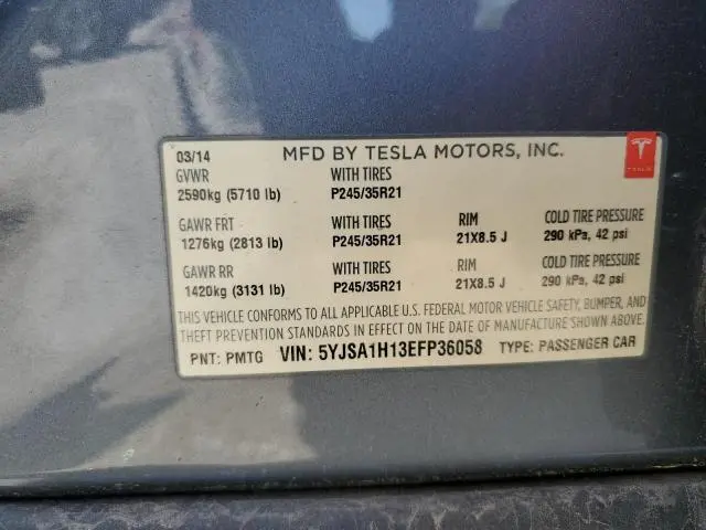 2014 TESLA MODEL S   