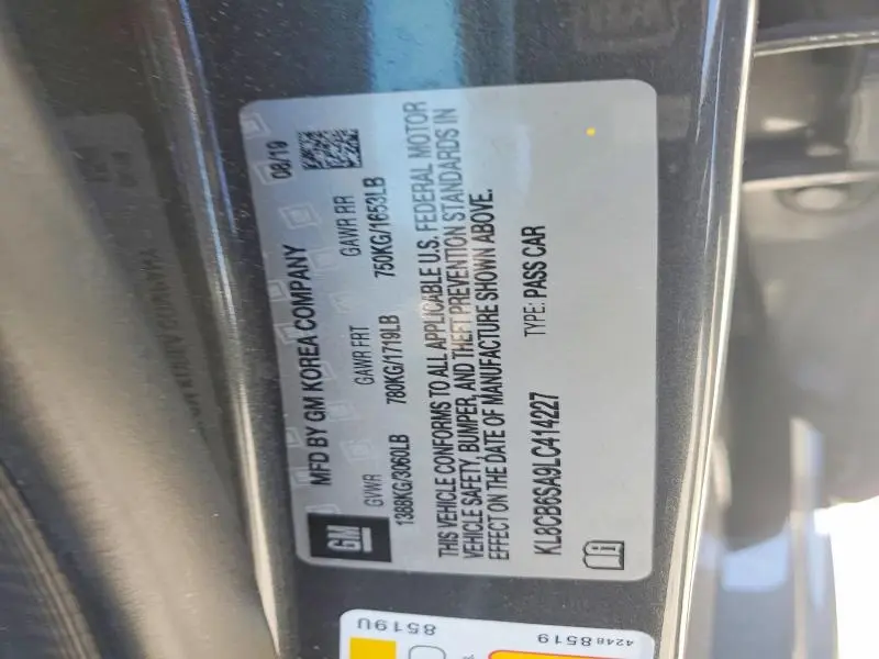2020 CHEVROLET SPARK LS  