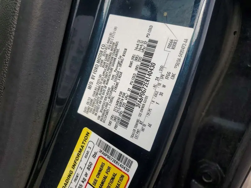 2014 FORD FUSION S  