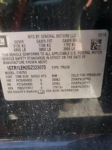 2016 GMC SIERRA C1500  