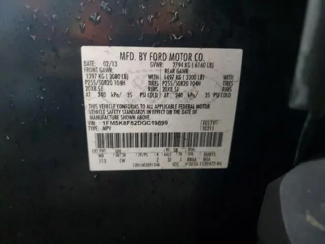 2013 FORD EXPLORER LIMITED  