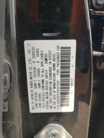 2012 ACURA TSX TECH  