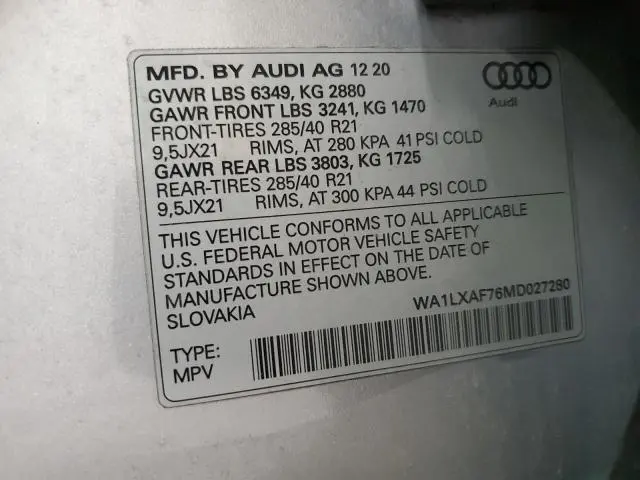 2021 AUDI Q7 PREMIUM PLUS