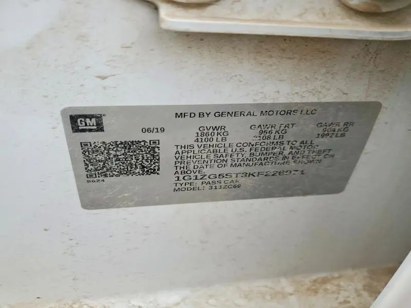 2019 CHEVROLET MALIBU RS  