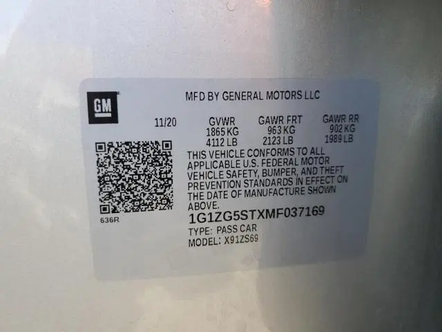 2021 CHEVROLET MALIBU RS  