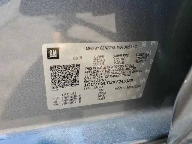 2019 CHEVROLET SILVERADO K1500 LTZ  