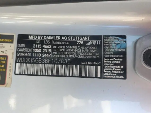 2011 MERCEDES-BENZ E 350  