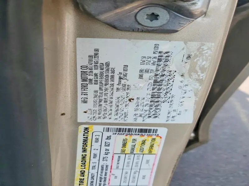 2019 FORD FUSION SEL  