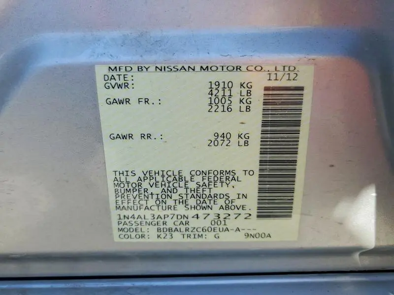 2013 NISSAN ALTIMA 2.5  