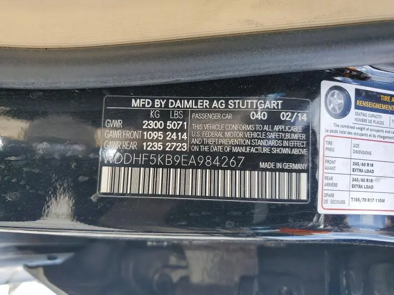 2014 MERCEDES-BENZ E 350  