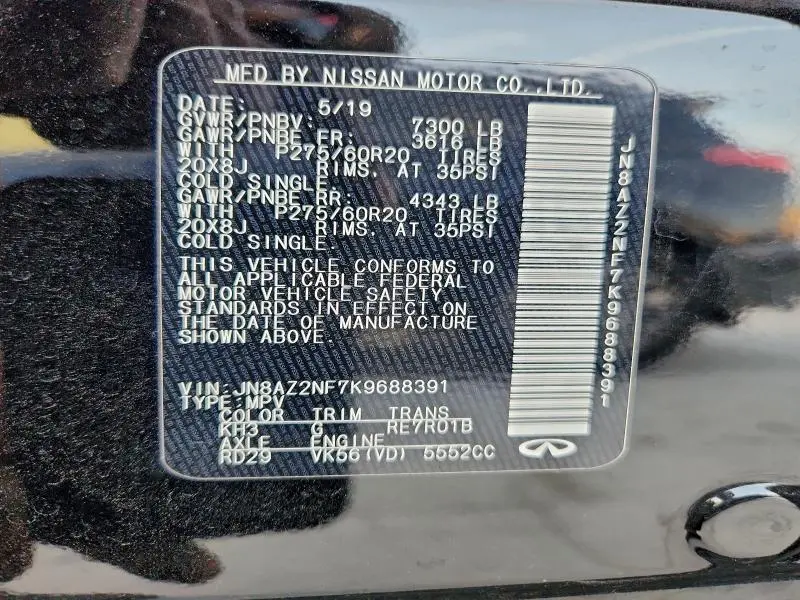 2019 INFINITI QX80 LUXE  