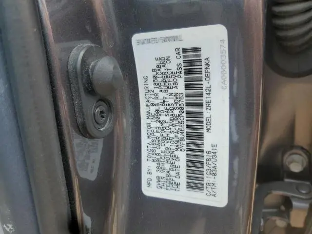 2012 TOYOTA COROLLA BASE  