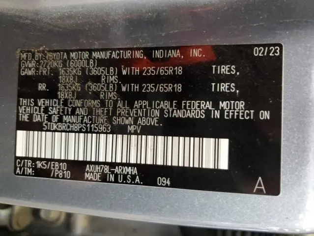 2023 TOYOTA HIGHLANDER HYBRID XLE  