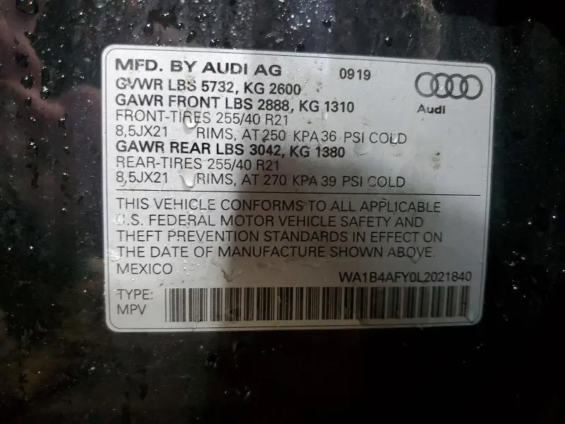 2020 AUDI SQ5 PREMIUM PLUS  