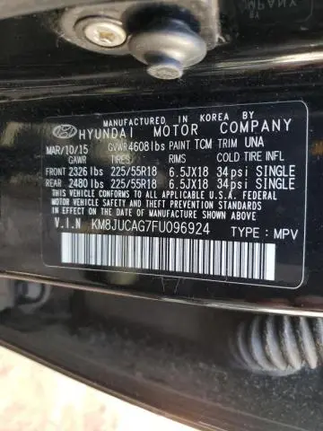 2015 HYUNDAI TUCSON LIMITED  