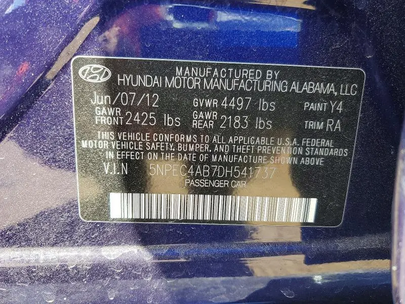 2013 HYUNDAI SONATA SE 2.0T  