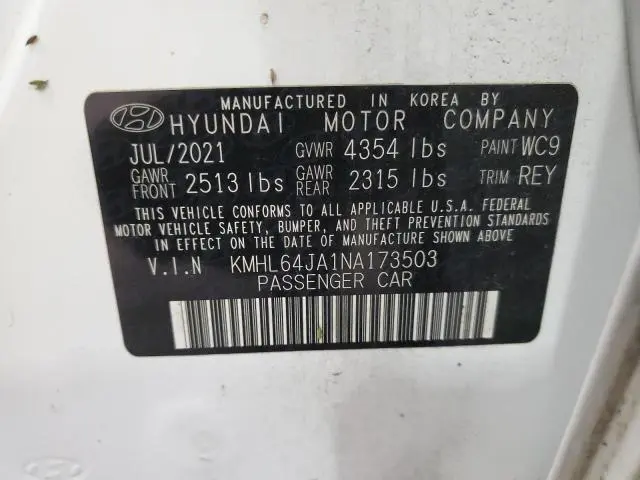 2022 HYUNDAI SONATA SEL  