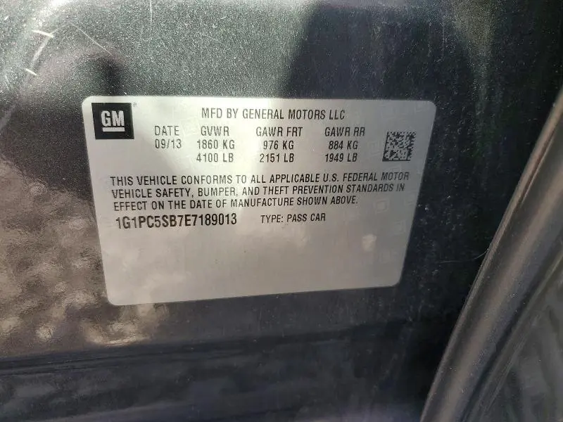 2014 CHEVROLET CRUZE LT  