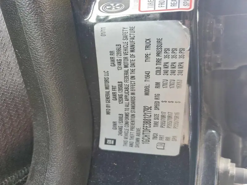 2011 CHEVROLET COLORADO LT  