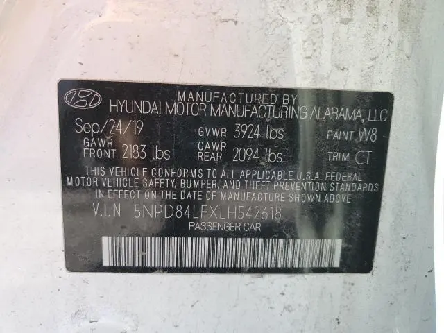 2020 HYUNDAI ELANTRA SEL  