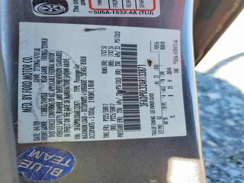 2010 FORD FUSION HYBRID  