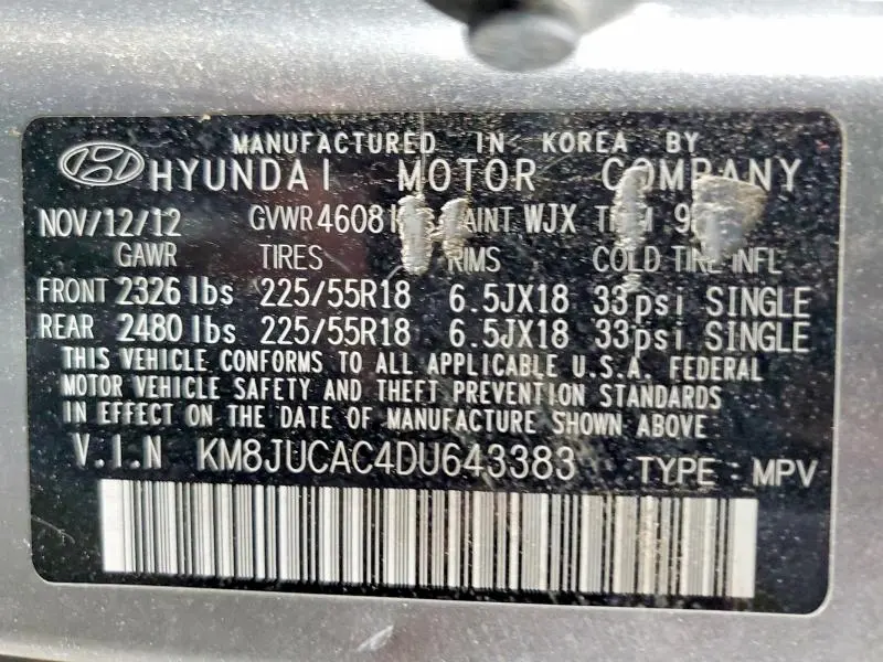2013 HYUNDAI TUCSON LIMITED  