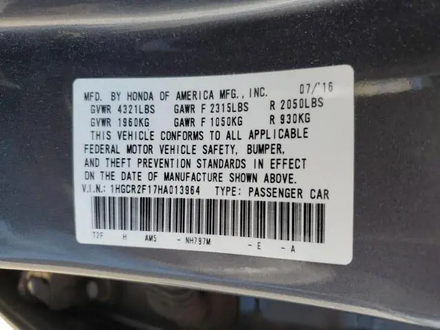 2017 HONDA ACCORD SPORT SPECIAL EDITION