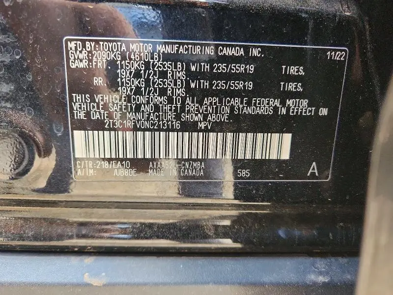 2022 TOYOTA RAV4 XLE PREMIUM  