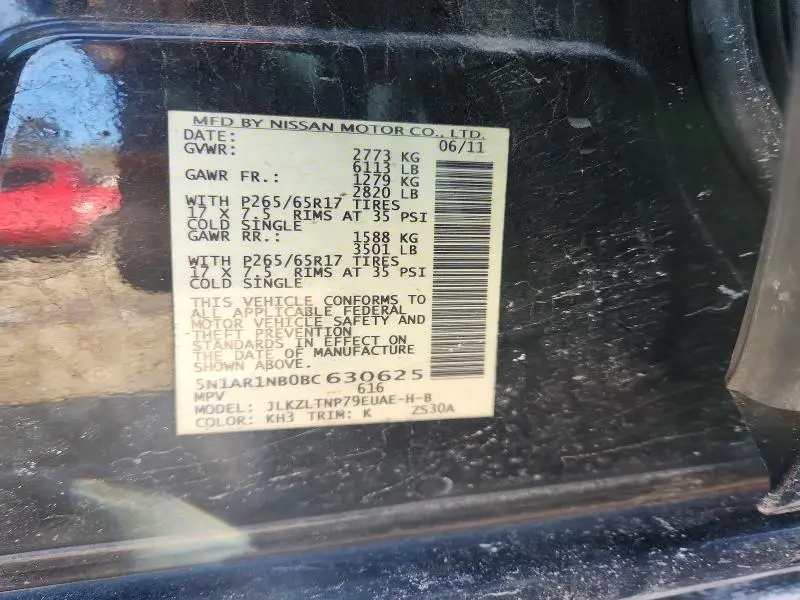 2011 NISSAN PATHFINDER S  