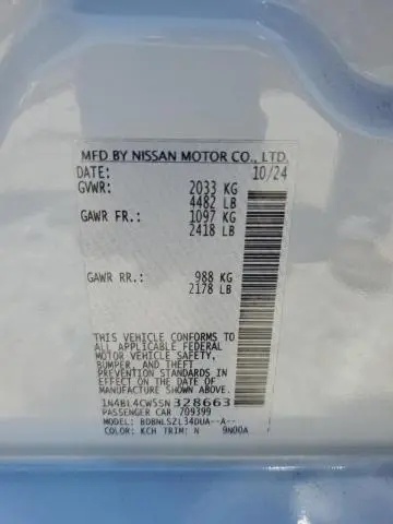 2025 NISSAN ALTIMA SR  