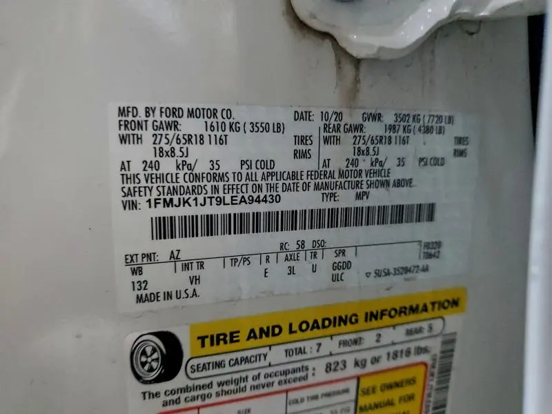 2020 FORD EXPEDITION MAX XLT  