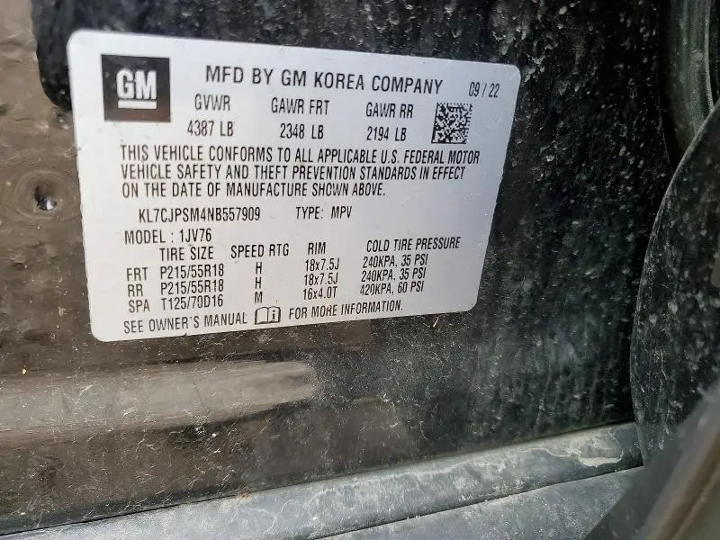 2022 CHEVROLET TRAX 1LT  