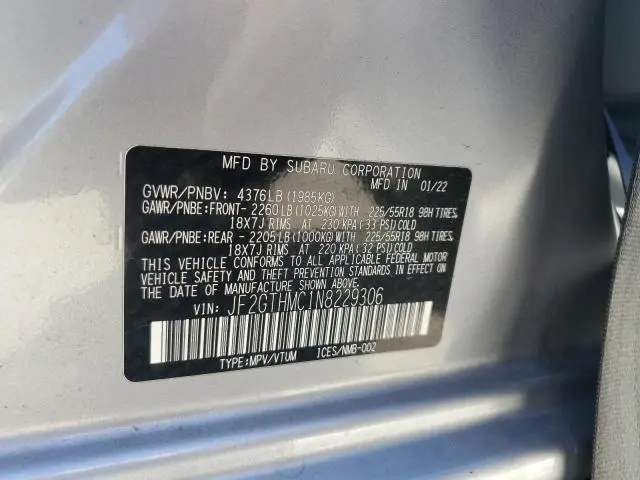 2022 SUBARU CROSSTREK LIMITED  