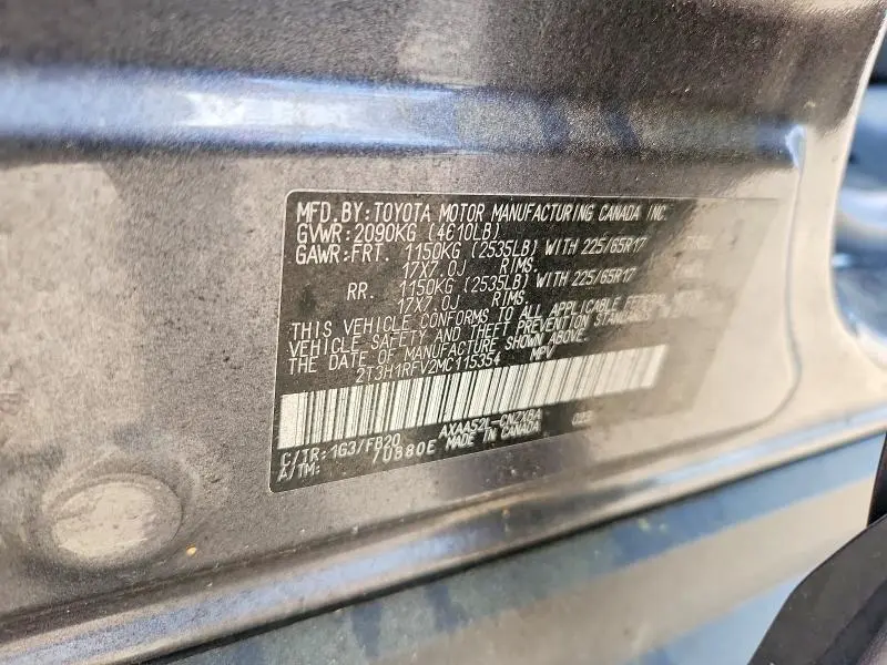 2021 TOYOTA RAV4   