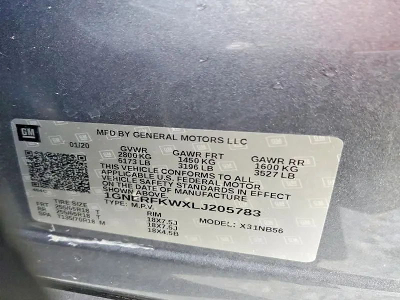 2020 CHEVROLET TRAVERSE LS  