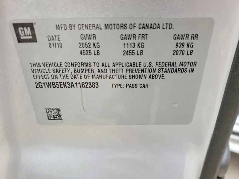 2010 CHEVROLET IMPALA LT  