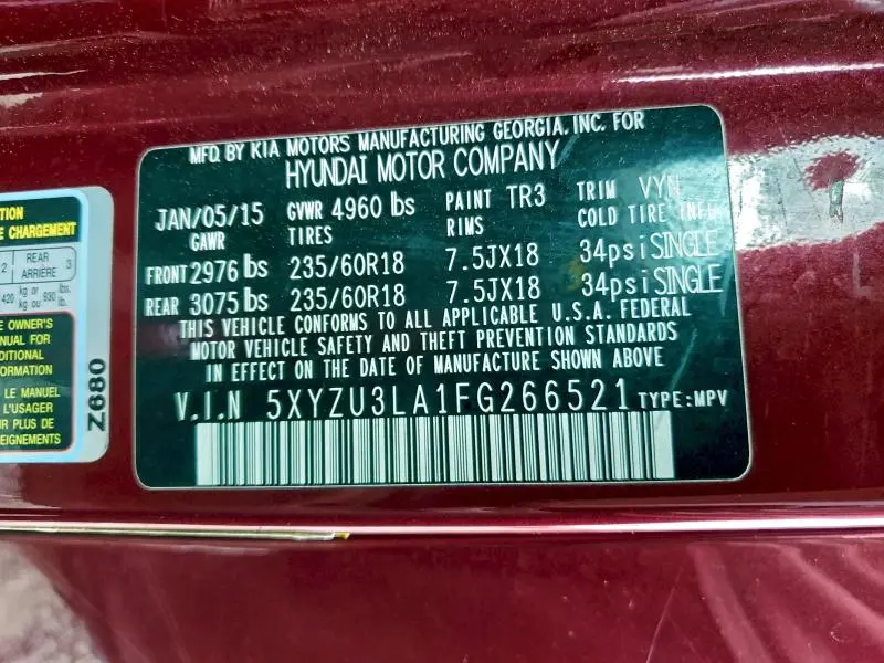 2015 HYUNDAI SANTA FE SPORT   