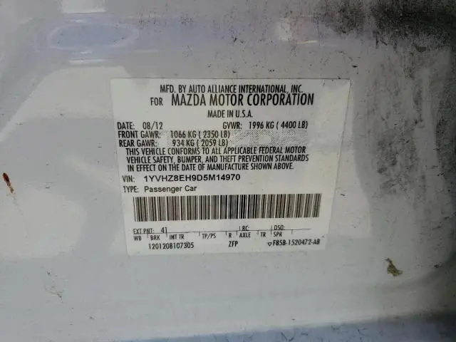 2013 MAZDA 6 TOURING PLUS  