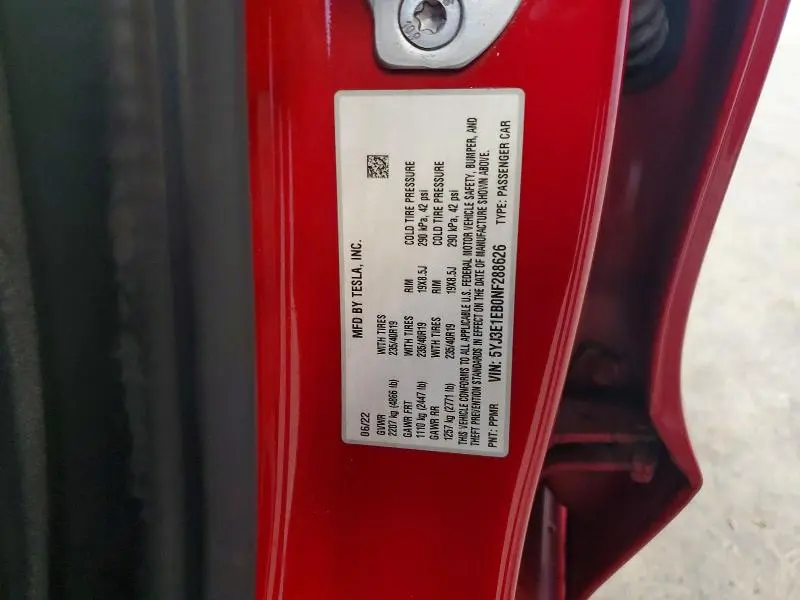 2022 TESLA MODEL 3   