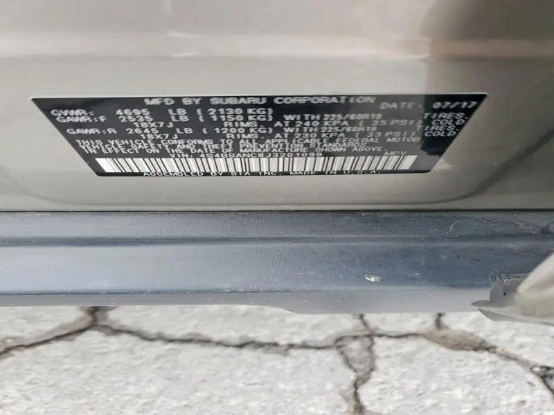 2018 SUBARU OUTBACK 2.5I LIMITED  