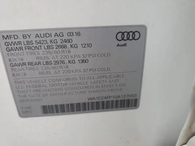 2016 AUDI Q5 PREMIUM  
