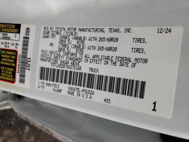 2025 TOYOTA TUNDRA CREWMAX SR  
